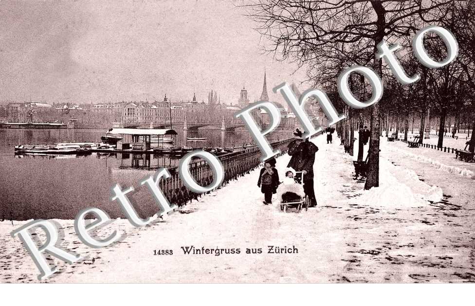 Wintergruss aus Zurich. L'hiver a Zurich