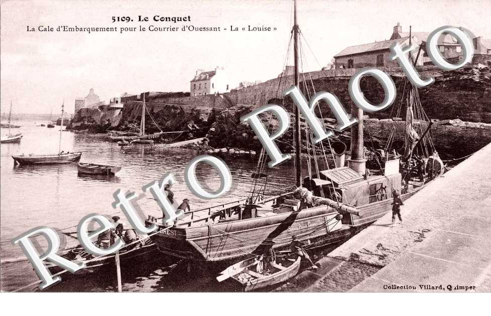 Cale d'embarquement pour le courrier d'Ouessant-la louise.