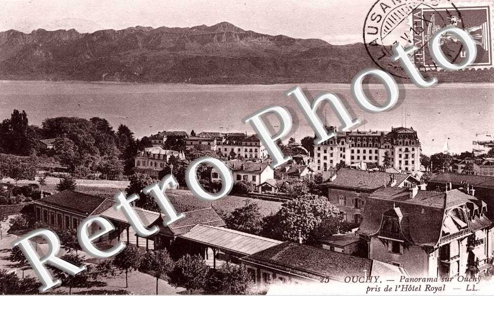 Panorama sur Ouchy pris de l'hotel Royal