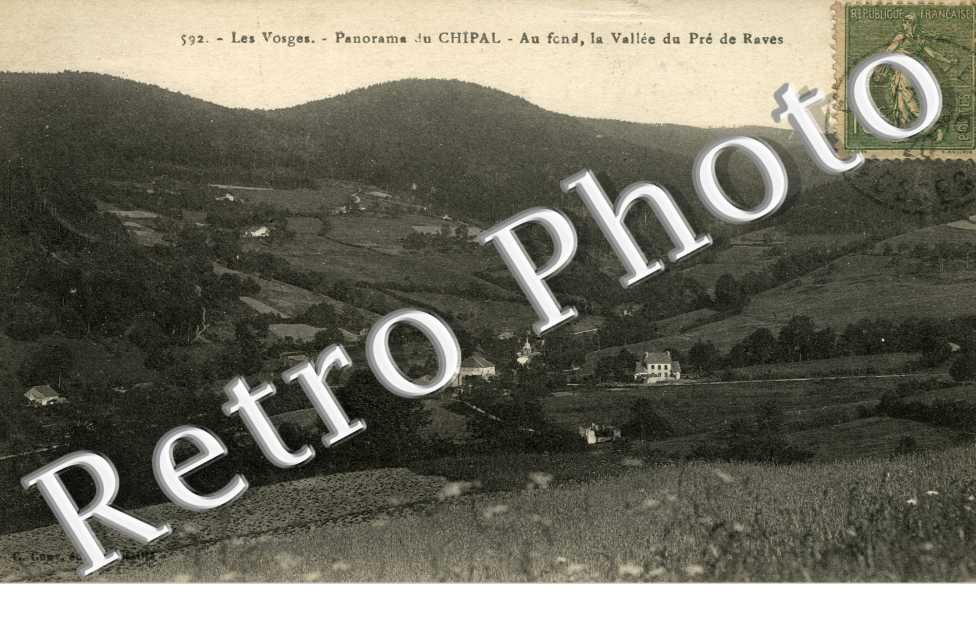 PANORAMA DU  CHIPAL Au fon , la vallee du Pre de Raves