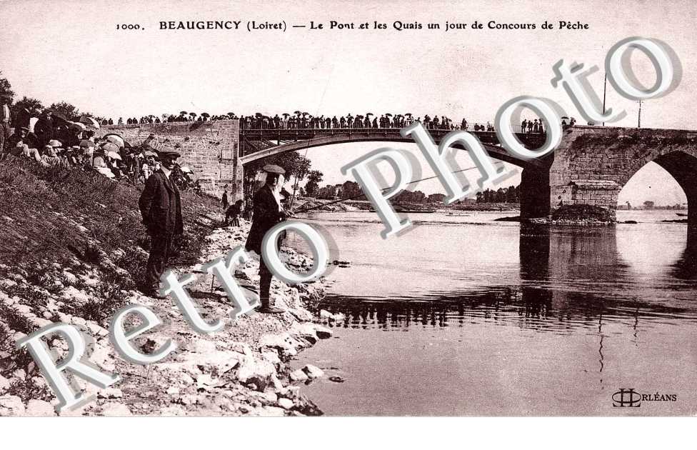 le pont et les quais un jour de concours de peche
