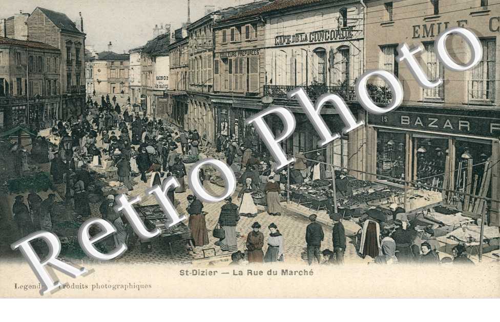 Rue du Marché - Café de la Concorde - Bazar
