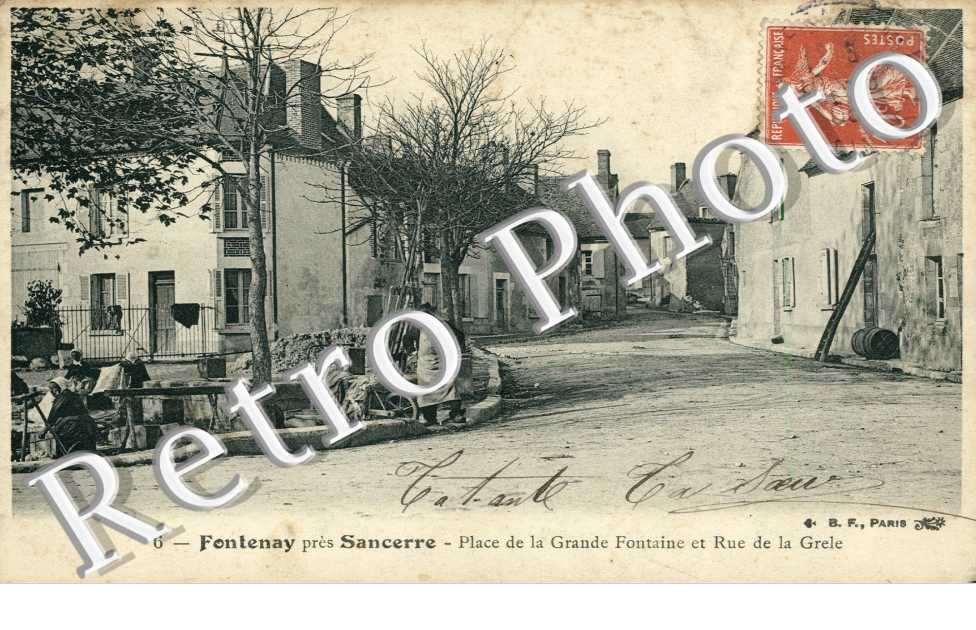Fontenay - place de la grande fontaine et rue de la Grele
