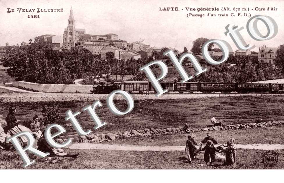 vue generale - Cure d'Air - Passage d'un train