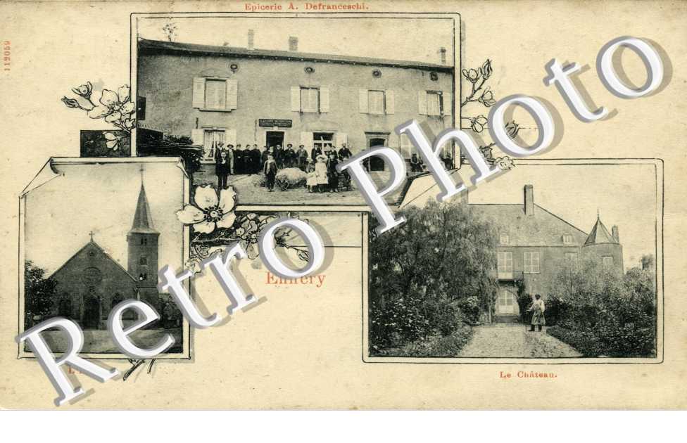 - le chateau, epicerie A. Defranceschi, l'eglise