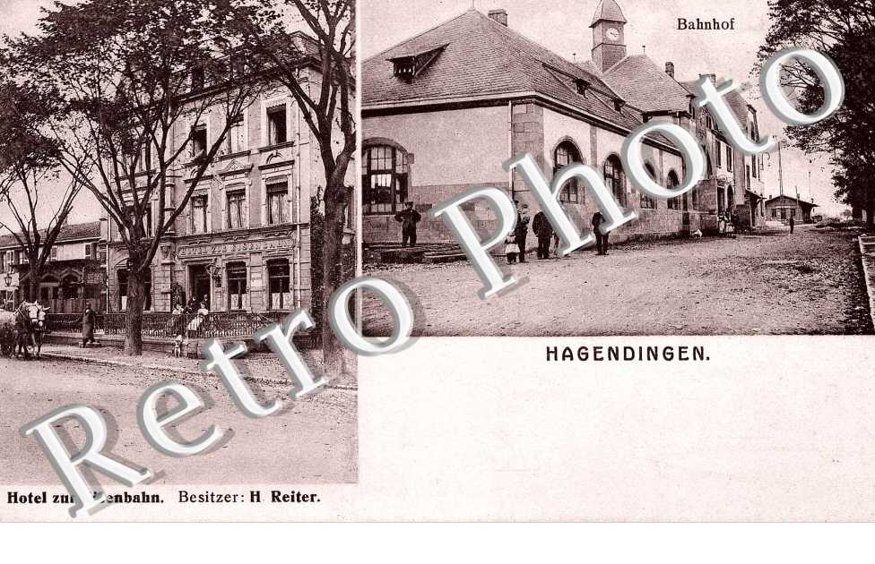 Hagendingen Bahnhof  Hotel zur Eisenbahn  Besitzer H. Reiter