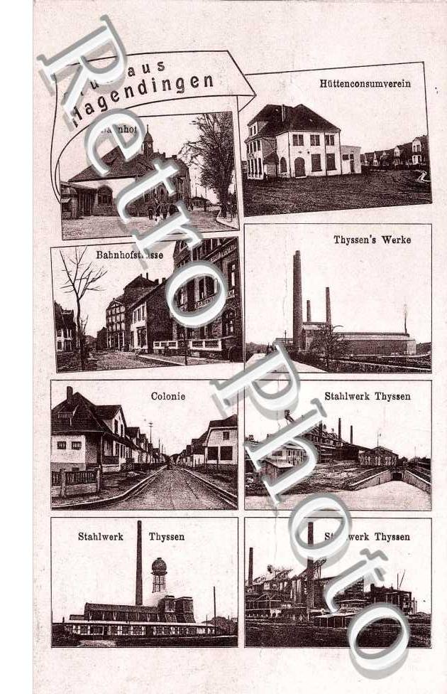Gruss aus Hagendingen rue de la gare Usines