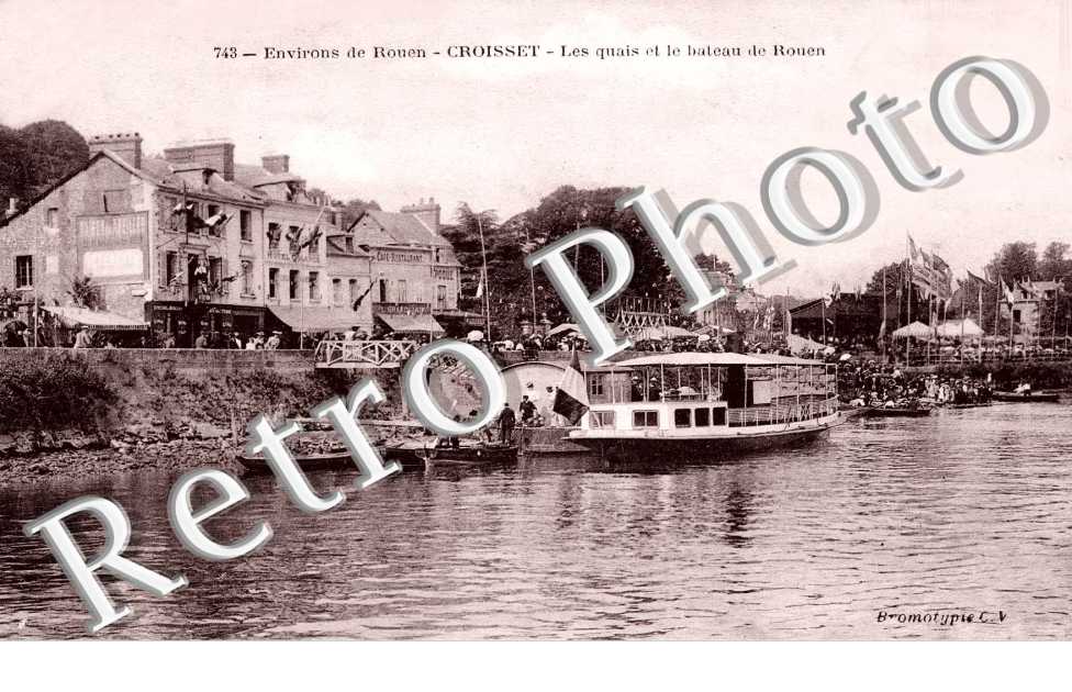 Les quais et le bateau de Rouen