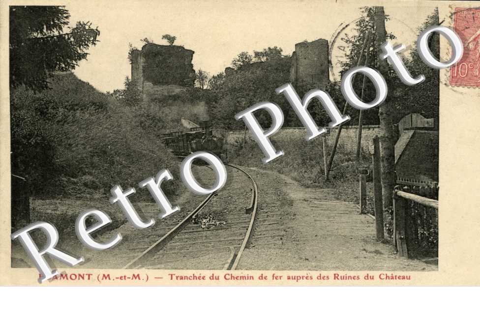 tranchee du chemin de fer aupres des ruines du chateau