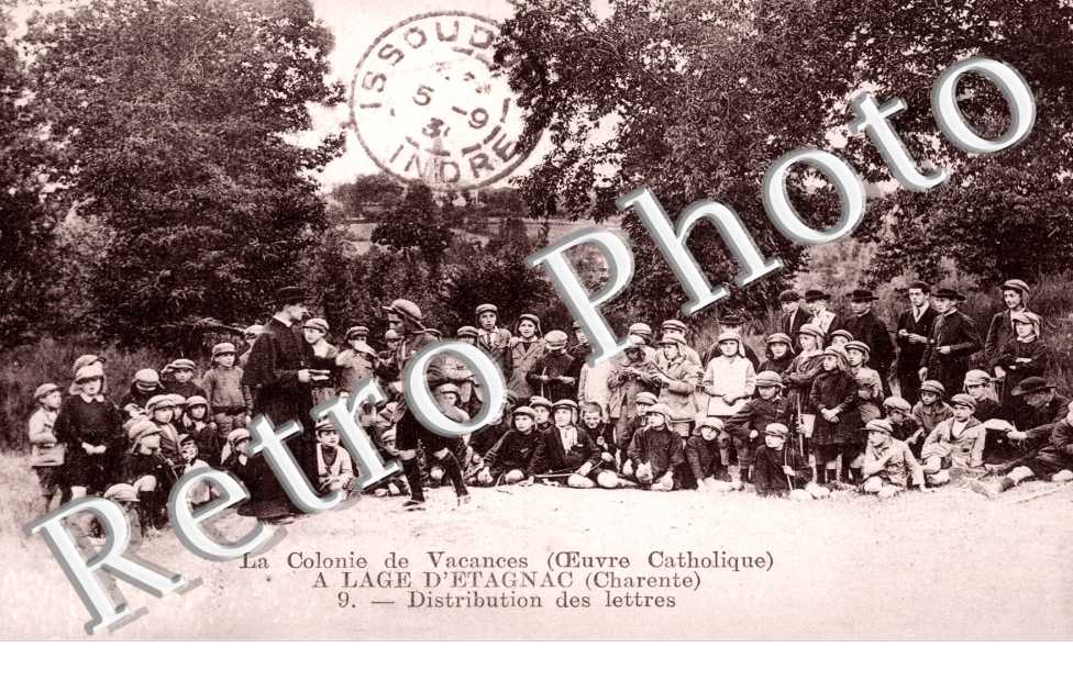 la colonie de vacances A LAGE-d'ETAGNAC Distribution des lettres