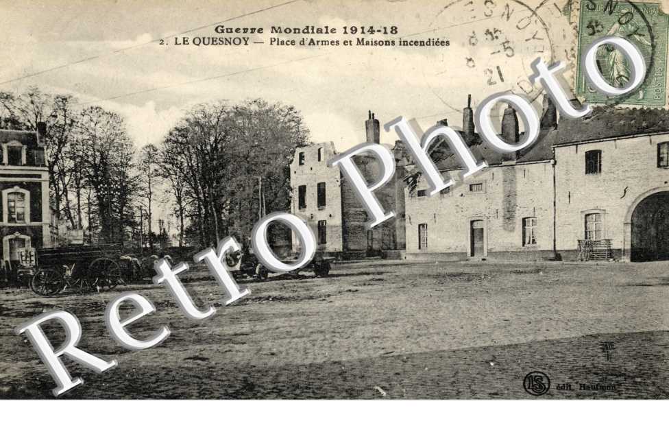 place d'armes et maisons incendiees