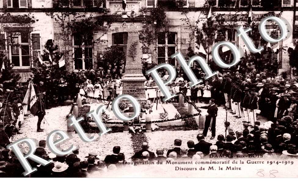 Inauguration du monument commemoratif de la guerre 1914-1919 Discours de M. le Maire