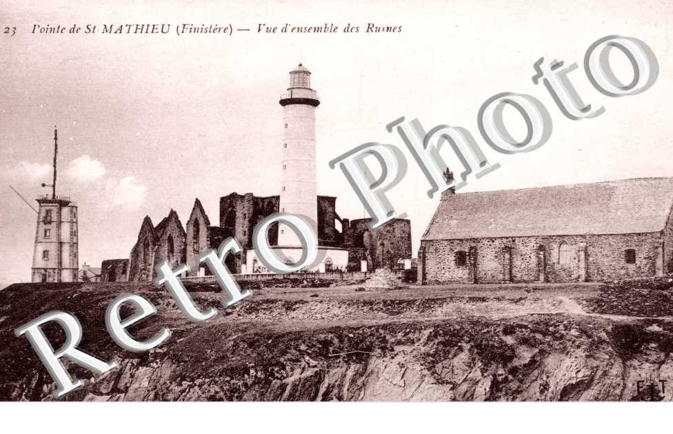 pointe de Saint Mathieu, vue d'ensemble des ruines