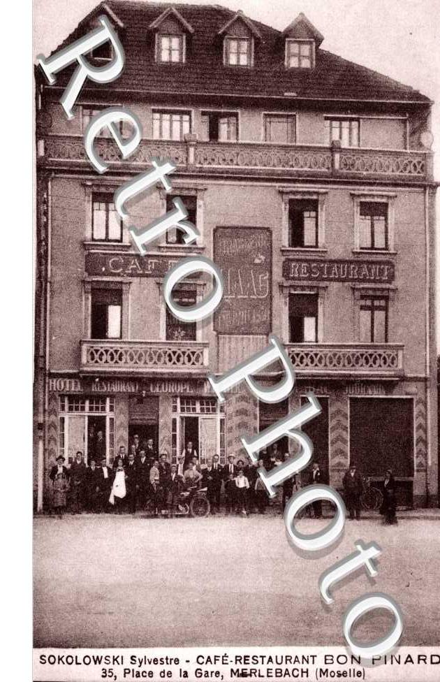 SOKOLOWSKI Sylvestre  café restaurant BON PINARD 35. place de la gare