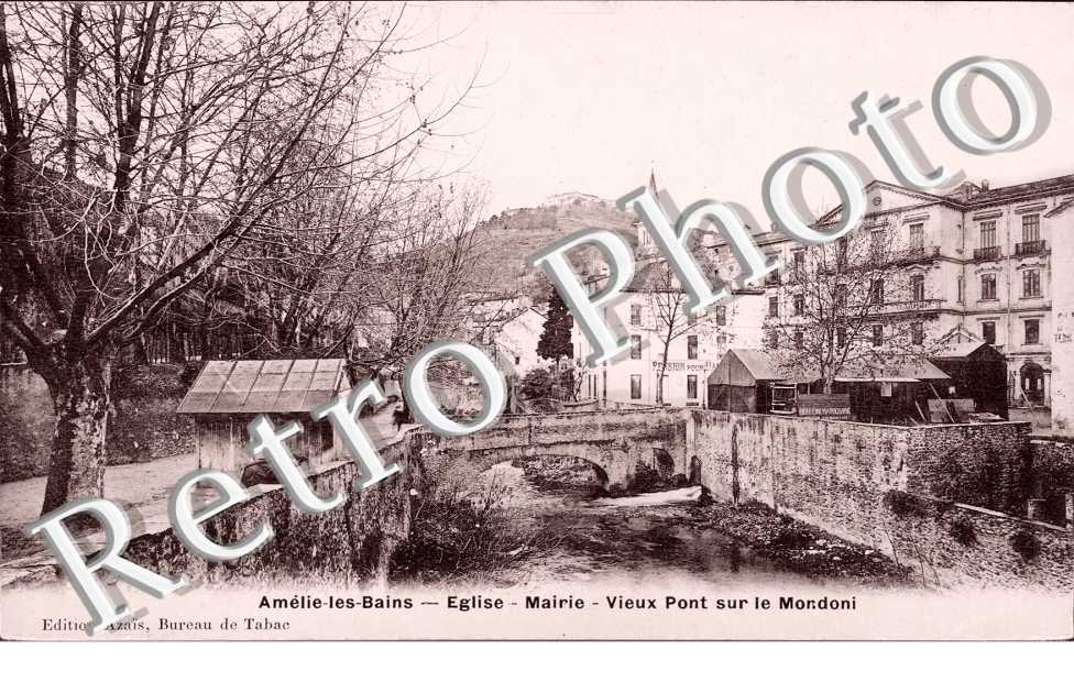 Eglise mairie Vieux pont sur le Mondoni