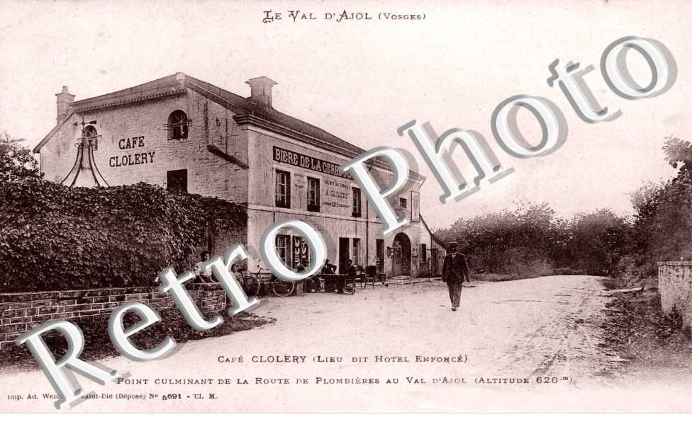 Point Cuminant de la route de Plombieres CAFE CLOLERY  lieu dit Hotel Enfonce