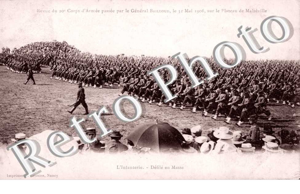 Revue du 20e corps d'Armee par le general bailloud