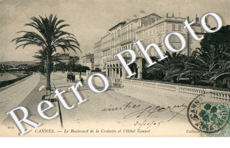 le Boulevard de la Croisette et l'Hotel Gonnet
