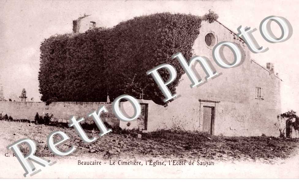 L'eglise - l'ecole de Saujan
