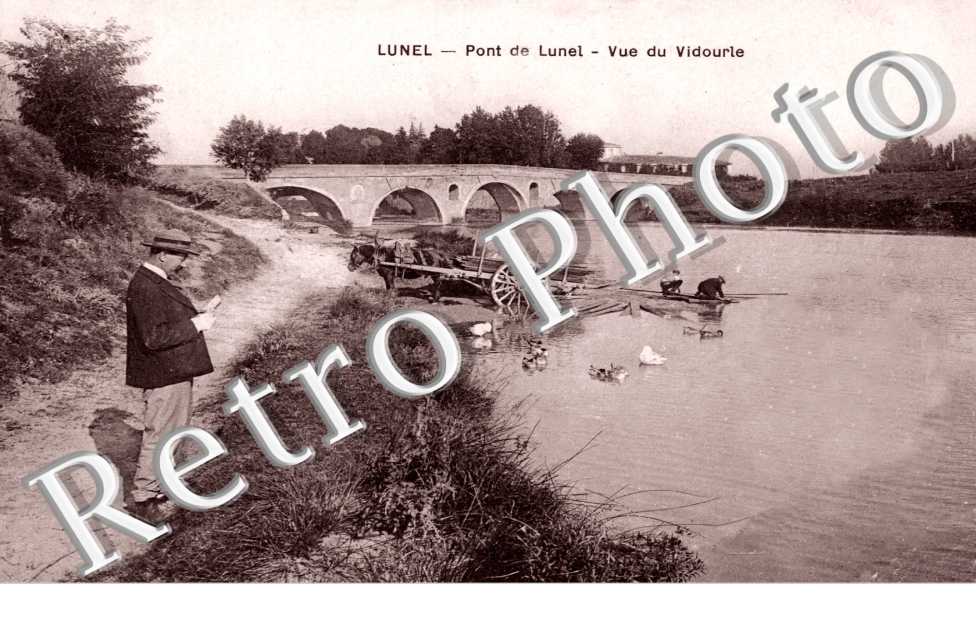 Pont de Lunel - vue du Vidourle