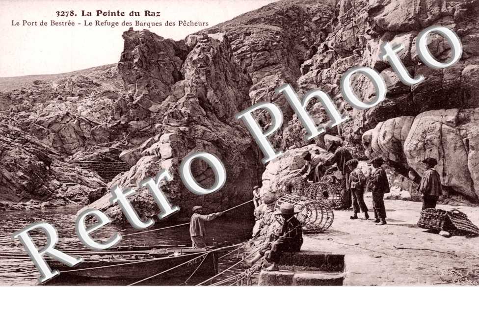 la pointe du raz, le port de Bestree, le refuge des barques des pecheurs