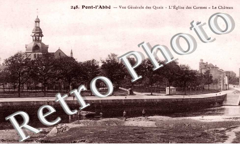 Vue Generale des Quais, l'Eglise des Carmes, le Chateau