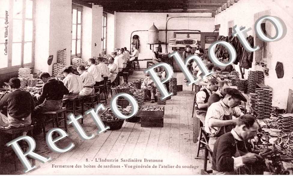 L'industrie sardiniere -fermeture des boites de Sardines