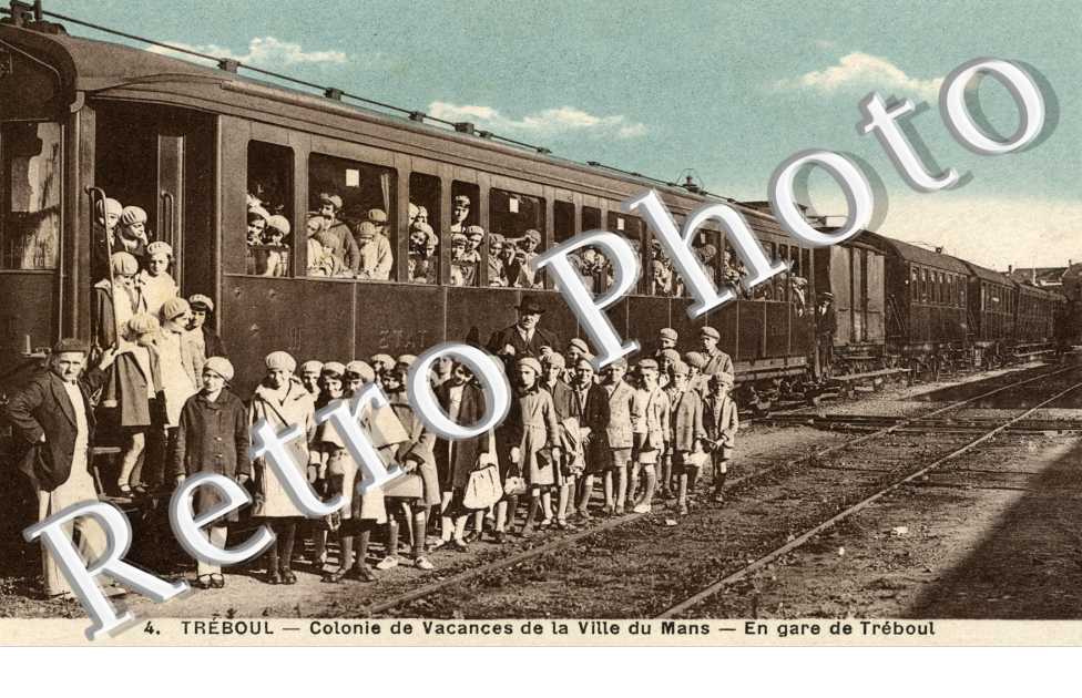 Treboul, Colonie de Vacances du Mans, en Gare