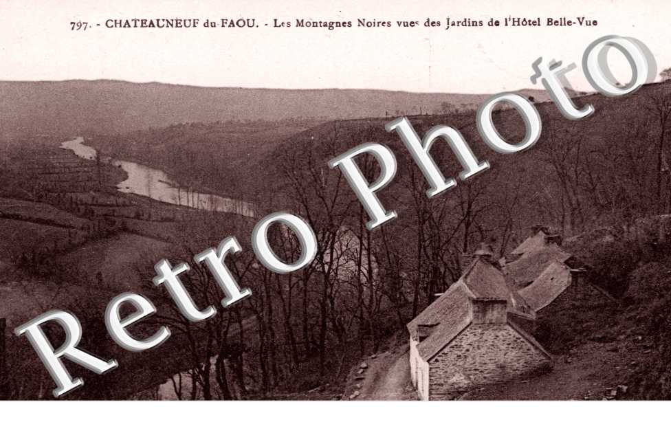 les Montagnes Noires, Vue des Jardins de l'Hotel Belle-Vue