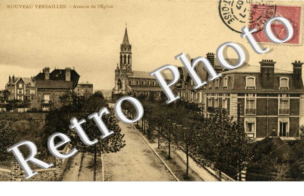 Nouveau Versailles, avenue de l'église  en 1907