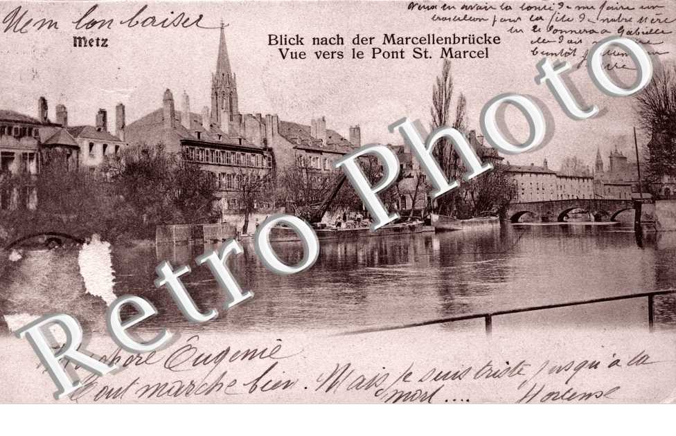 Vue vers le pont Saint Marcel