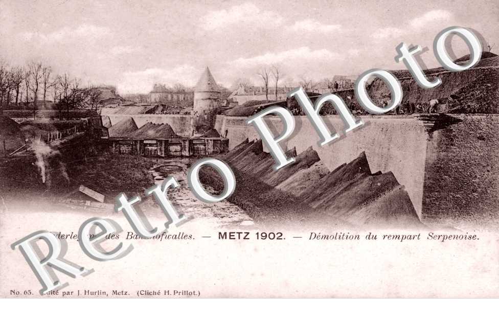 Démolition du rempart Serpenoise  - Tour Camoufle