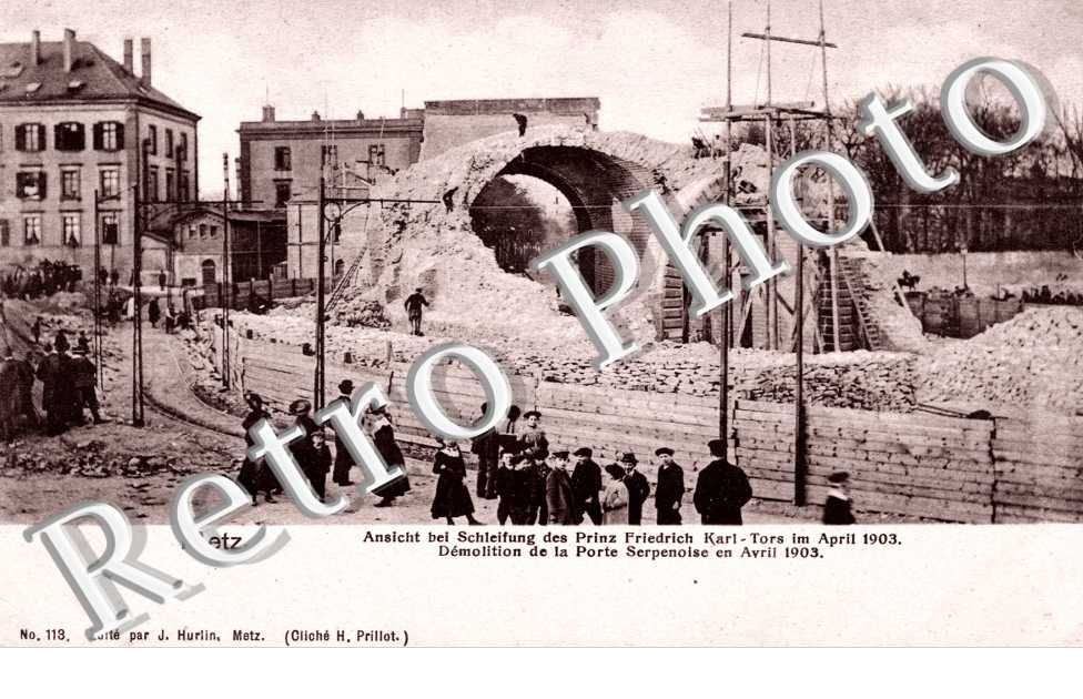 Demolition de la Porte Serpenoise en avril 1903