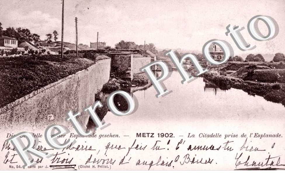 Metz 1902,  la Citadelle prise de l'Esplanade