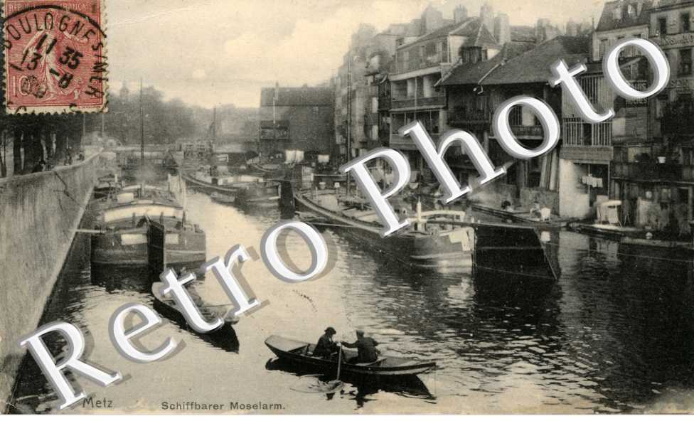 Schiffbarer Moselarm (anciennes maisons de la rue des Roches)