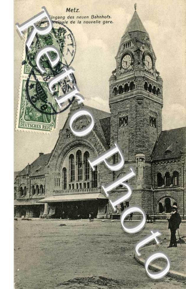 entrée principale de la nouvelle gare en 1909