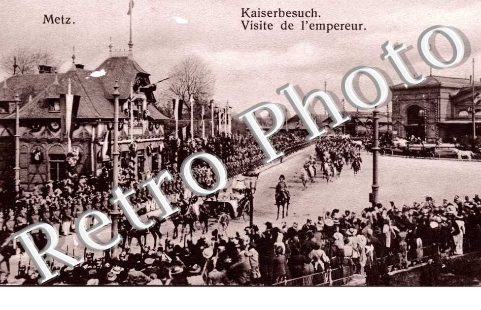 visite de l'empereur (place de la gare)