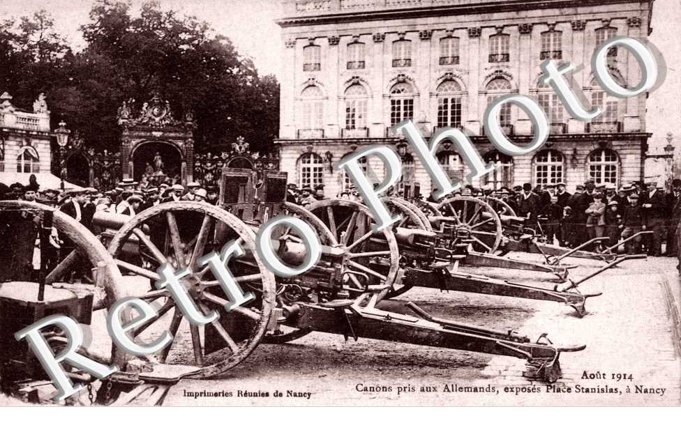 place Stanislas aout 1914 canons pris aux allemands