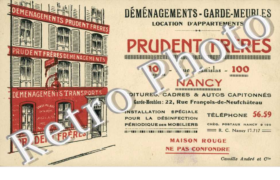 Demenagements garde meubles Prudent Fres 100 rue Satanislas