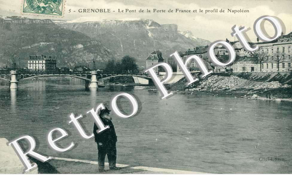le pont de la Porte de France et le profil de Napoleon