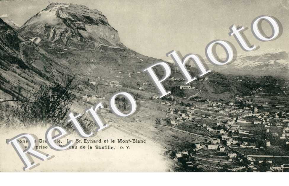 Le St Eynard et le Mont Blanc vue prise du plateau de la Bastille