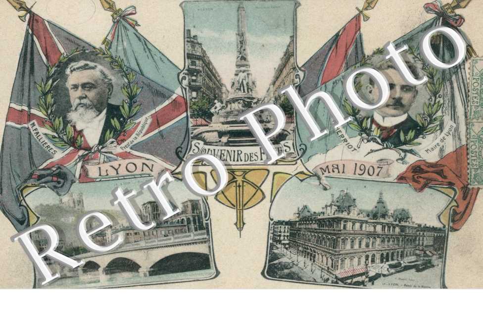 "Fetes mai 1907, M. Fallieres et M. Herriot''