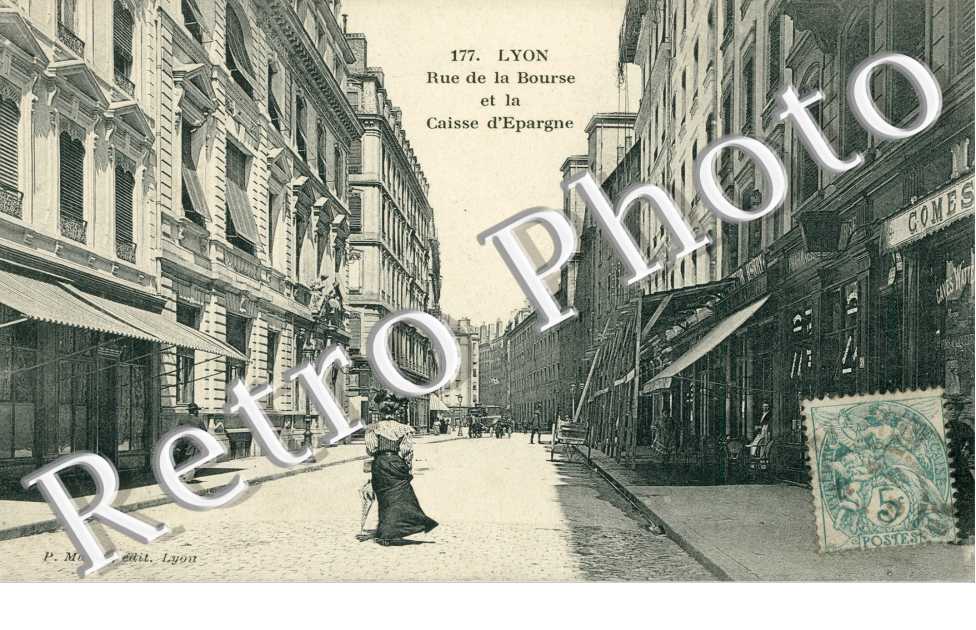 Rue de la Bourse et la Caisse d'Epargne