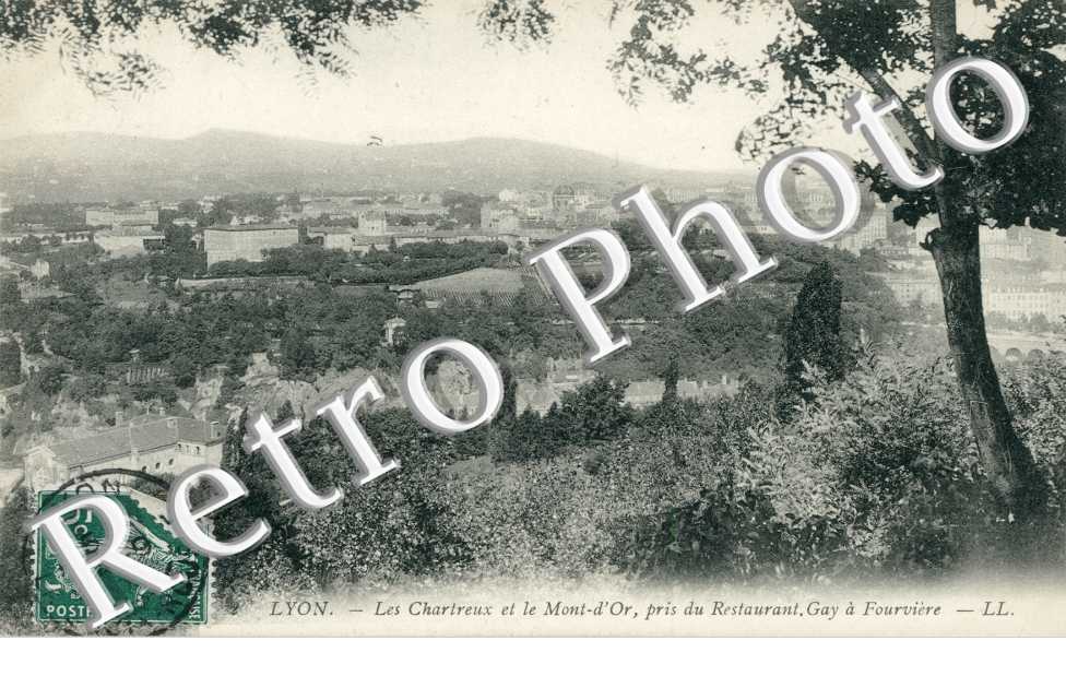 les Chartreux et le Mont d'Or, pris du restaurant Gay a Fourviere