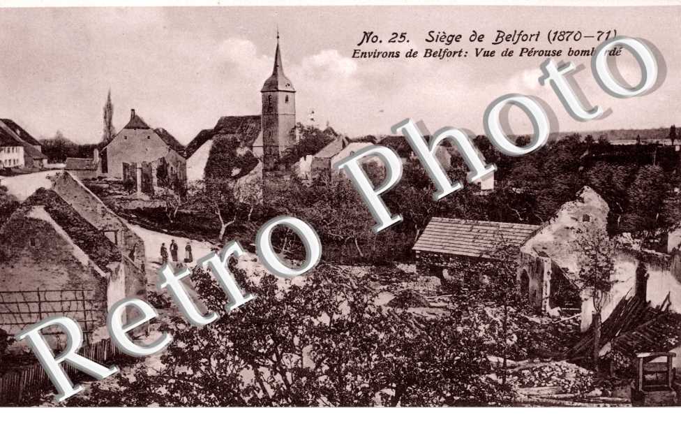 siege de belfort, vue de perouse bombarde