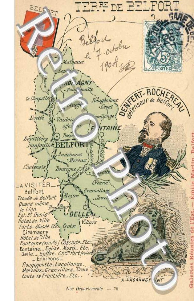 (Carte geographique du Territoire de Belfort)