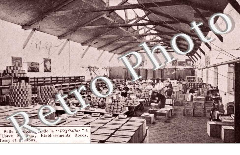 Salle d'emballages de la Vegetaline a l'usine Massilia