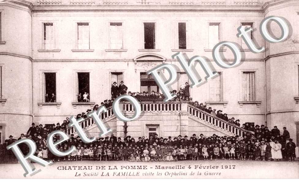 Chateau de la Pomme, 4 fevrier 1917, la Societe La Famille visite les Orphelins de la Guerre