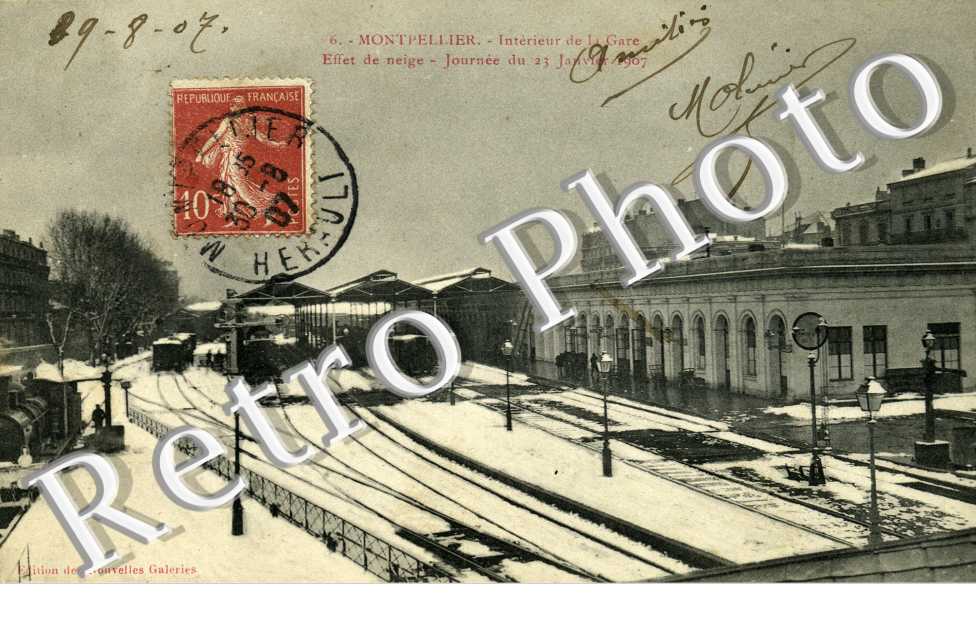 Interieur de la Gare - Effet de neige - 23 janvier 1907