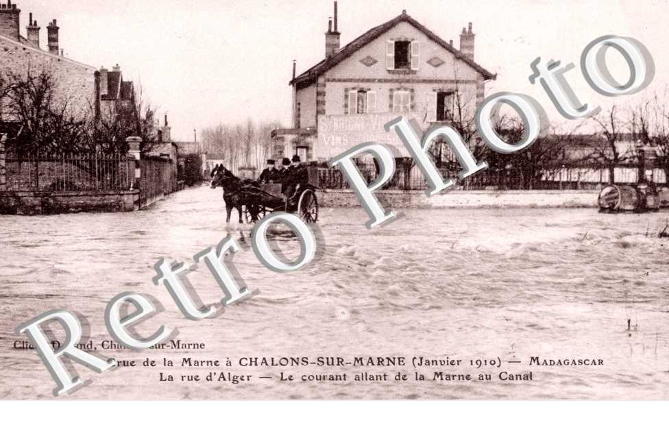 la Crue de la Marne a Chalons-sur-Mare, Madagascar, la Rue d'Alger